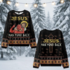 Unijames Jesus Has Your Back Funny Ugly Christmas Sweater Christian Holiday Sweatshirt Savior vs Devil Pullover Religious Xmas Party Outfit