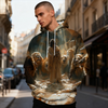 Unijames Men's 3D Printed Religious Scene Art Hoodie