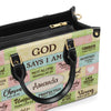 God Says I Am Leather Bags, Personalized Bags, Gifts for Women, Christmas Gift, CABLTB02300723.