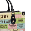 God Says I Am Leather Bags, Personalized Bags, Gifts for Women, Christmas Gift, CABLTB02300723.