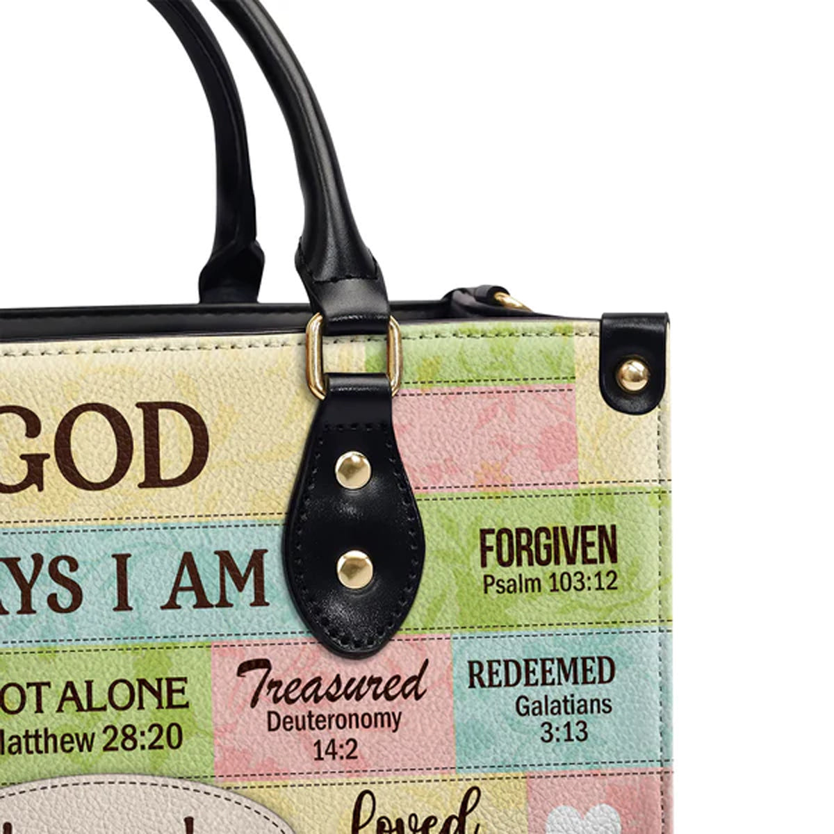 God Says I Am Leather Bags, Personalized Bags, Gifts for Women, Christmas Gift, CABLTB02300723.