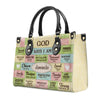 God Says I Am Leather Bags, Personalized Bags, Gifts for Women, Christmas Gift, CABLTB02300723.