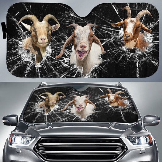 Uni Goat Broken Glasses 3D Sun Shade