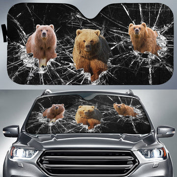 Uni Bear Broken Glasses 3D Sun Shade