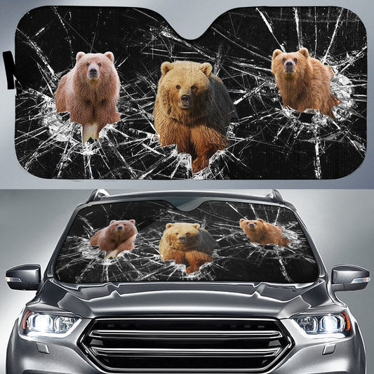 Uni Bear Broken Glasses 3D Sun Shade