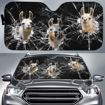 Uni Llama Broken Glasses 3D Sun Shade