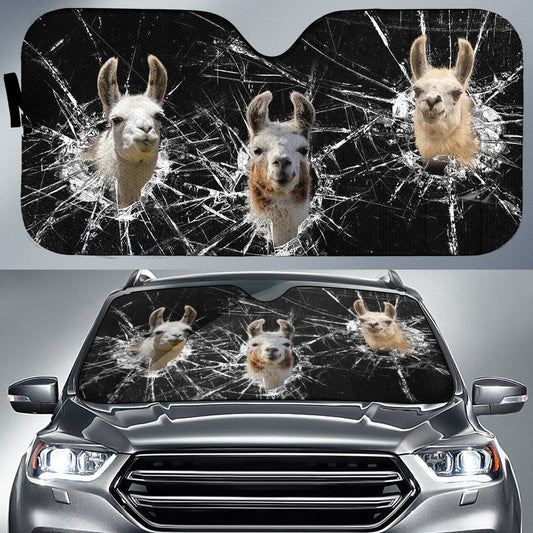 Uni Llama Broken Glasses 3D Sun Shade