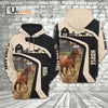 Uni Horse Black White Custom Name 3D Hoodie