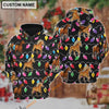Uni Horse Christmas Led Light Personalized Name 3D Hoodie