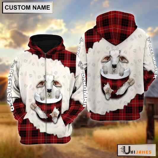 Uni Brahman In Pocket Red Personalized Hoodie