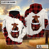 Uni Red Angus In Pocket Red Personalized Hoodie