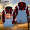 Uni Beautiful Highland Red Jeans Pattern Personalized Name 3D Hoodie