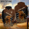 Uni Highland Black & Brown Flag Pattern Personalized Hoodie