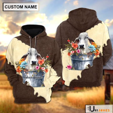 Uni Brahman In Bucket Brown Tie Dye Personalized Hoodie