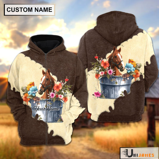Uni Dexter In Bucket Brown Tie Dye Personalized Hoodie