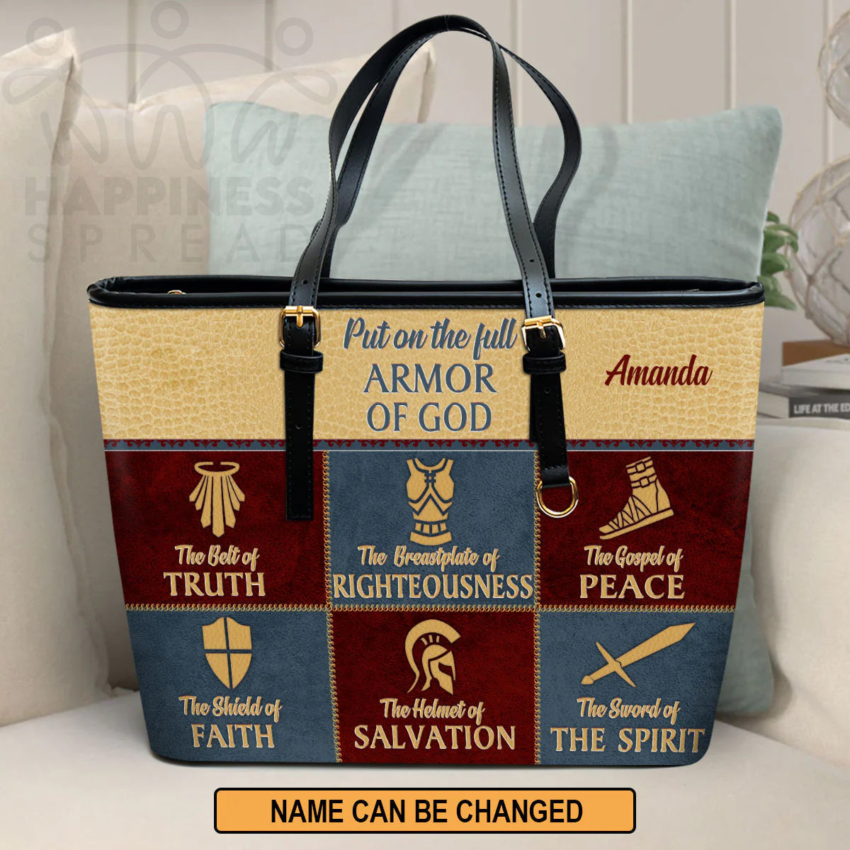 Personalized Hand Bag, The Gospel Of Peace, Personalized Gifts, Gifts for Women.