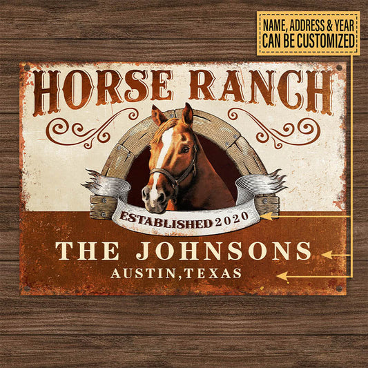 uni Customized Horse Ranch Establised All Printed 3D Metal Sign