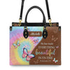 He Has Made Everything Beautiful In Its Time Ecclesiastes 3:11 Leather Bags, Personalized Bags, Gifts for Women, Christmas Gift, CABLTB02140823.