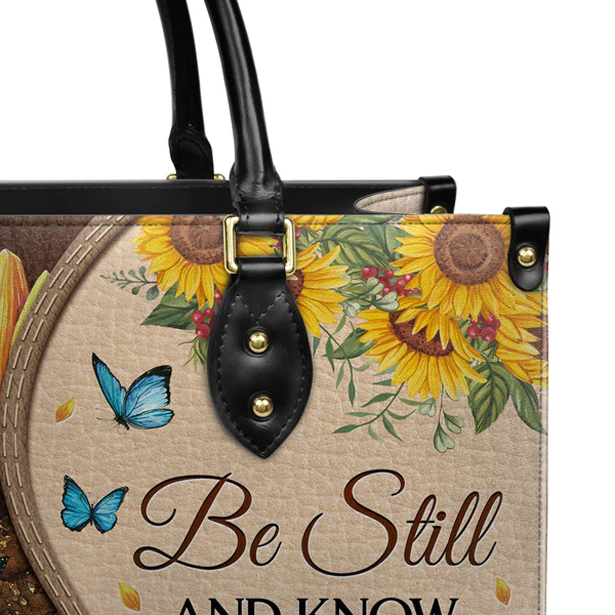 Be Still And Know That I Am God Psalm 46:10 Sunflower Butterfly, Personalized Gifts, Gifts for Women, Christmas Gift.