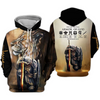 Unijames Armor of God Lion Warrior 3D Hoodie