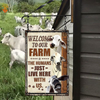 uni Personalized Name Brahman Cattle Welcome to our farm All Printed 3D Metal Sign