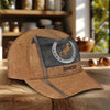Uni Personalized Name Rustic Horse Leather Pattern Cap