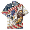 UniJames Jesus Eagle Beer American Flag Christian Hawaiian Shirt