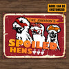 Personalized  Silkies Chicken Attention Customized Classic Metal Signs
