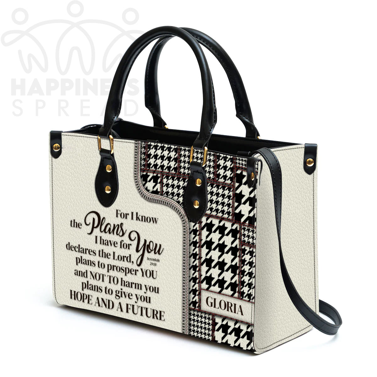 Personalized Hand Bag, For I Know The Plans I Have For You Jeremiah 29:11, Personalized Gifts, Gifts for Women.