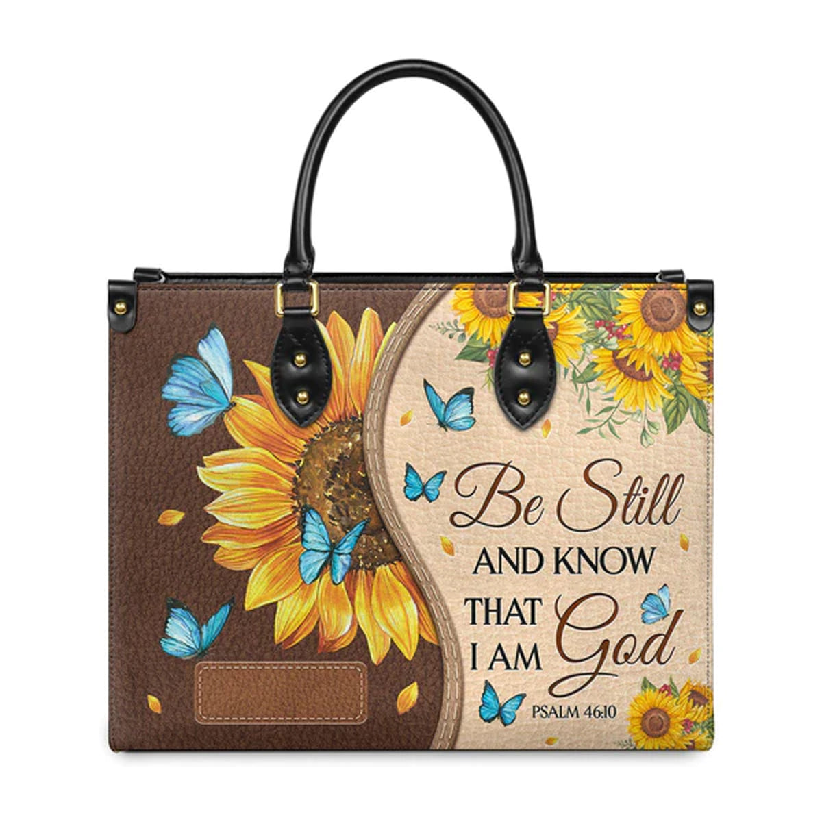 Be Still And Know That I Am God Psalm 46:10 Sunflower Butterfly, Personalized Gifts, Gifts for Women, Christmas Gift.