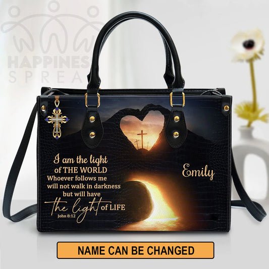 Personalized Hand Bag, I Am The Light Of The World, Personalized Gifts, Gifts for Women.