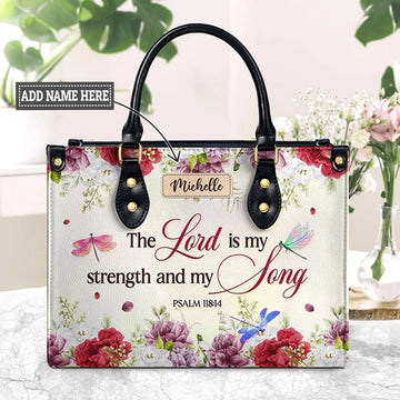 The Lord Is My Strength And My Song Psalm 118:14 Dragonfly Flower, Personalized Gifts, Gifts for Women, Christmas Gift.