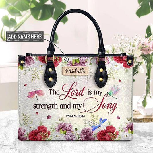 The Lord Is My Strength And My Song Psalm 118:14 Dragonfly Flower, Personalized Gifts, Gifts for Women, Christmas Gift.