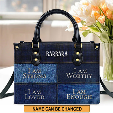 I Am Strong, I Am Worthy, Personalized Bags, Gifts for Women, Christmas Gift, CABLTB02290723.