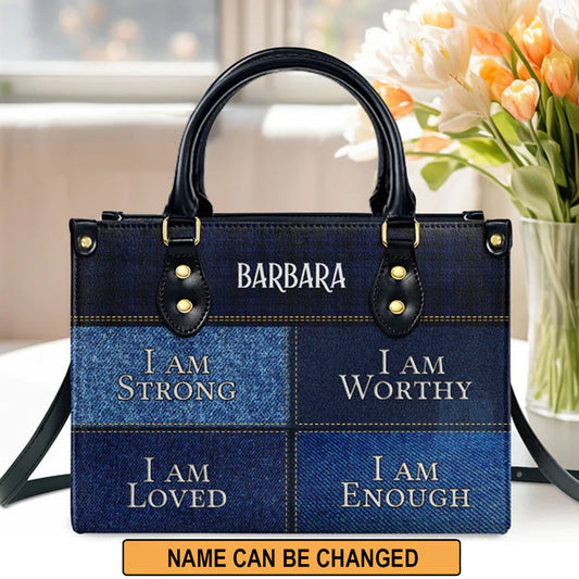 I Am Strong, I Am Worthy, Personalized Bags, Gifts for Women, Christmas Gift, CABLTB02290723.