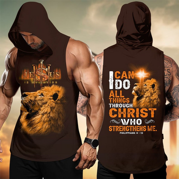 Unijames I Can Do All Things Through Christ Who Strengthens Me 3D Hoodie Tank Top, God Hoodie Tank Top, Jesus Gift, Jesus Cross Shirt, Jesus Apparel