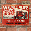 uni Customized Name Tractor Welcome To Our Farm House All Printed 3D Metal Sign