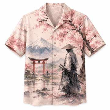 Sakura Ronin at Mount Fuji Hawaiian Shirt