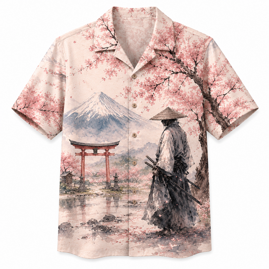 Sakura Ronin at Mount Fuji Hawaiian Shirt
