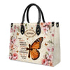 Way Maker Miracle Worker Vintage Butterfly Flower Leather Bags, Personalized Bags, Gifts for Women, Christmas Gift, CABLTB03140823.