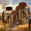 Uni Horse Personalized Name, Farm Name 3D Hoodie