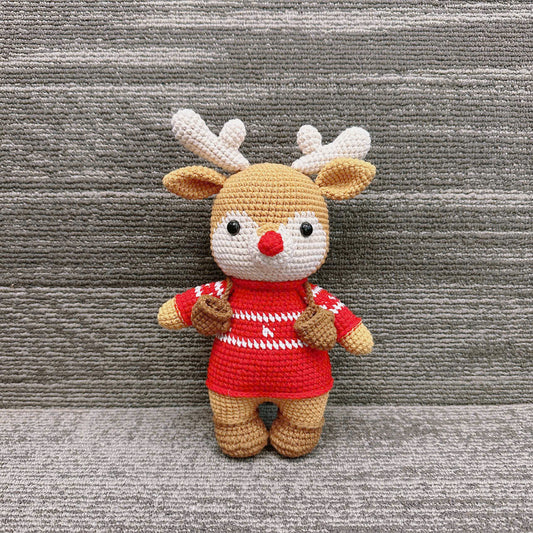Unijames Christmas Reindeer Doll Handmade Crochet