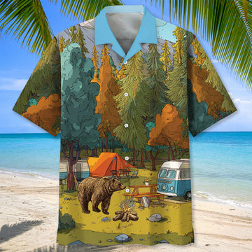 Unijames Camping Live Like A Homeless Person Hawaiian Shirt