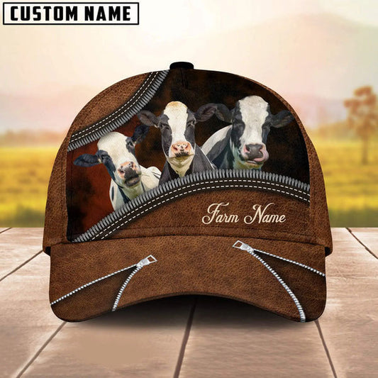 Uni Happiness Holstein Customized Farm Name 3D Classic Cap