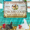Farm Chicken Coop Fresh Eggs Custom Classic Metal Signs, Farm Sign, Chicken Coop, Farm Decor