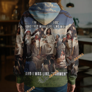 Unijames Yahweh Reaction Hoodie – Funny Jesus Meme 3D Hoodie