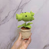 UniJames Handmade Plants vs Zombies Series, Crochet Potted Plant, Hand-Knitted Zombie