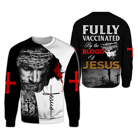 Unijames "Fully Vaccinated by the Blood of Jesus" 3D Hoodie