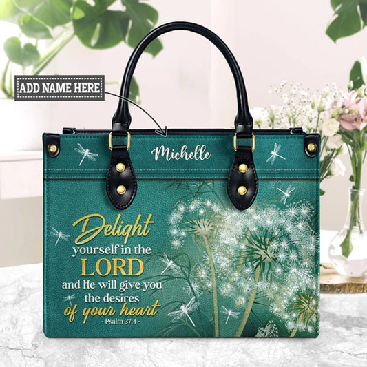 Delight Yourself In The Lord Psalm 37:4 Dandelion Dragonfly, Personalized Gifts, Gifts for Women, Christmas Gift.