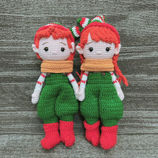 Unijames Christmas Elf Doll Handmade Crochet